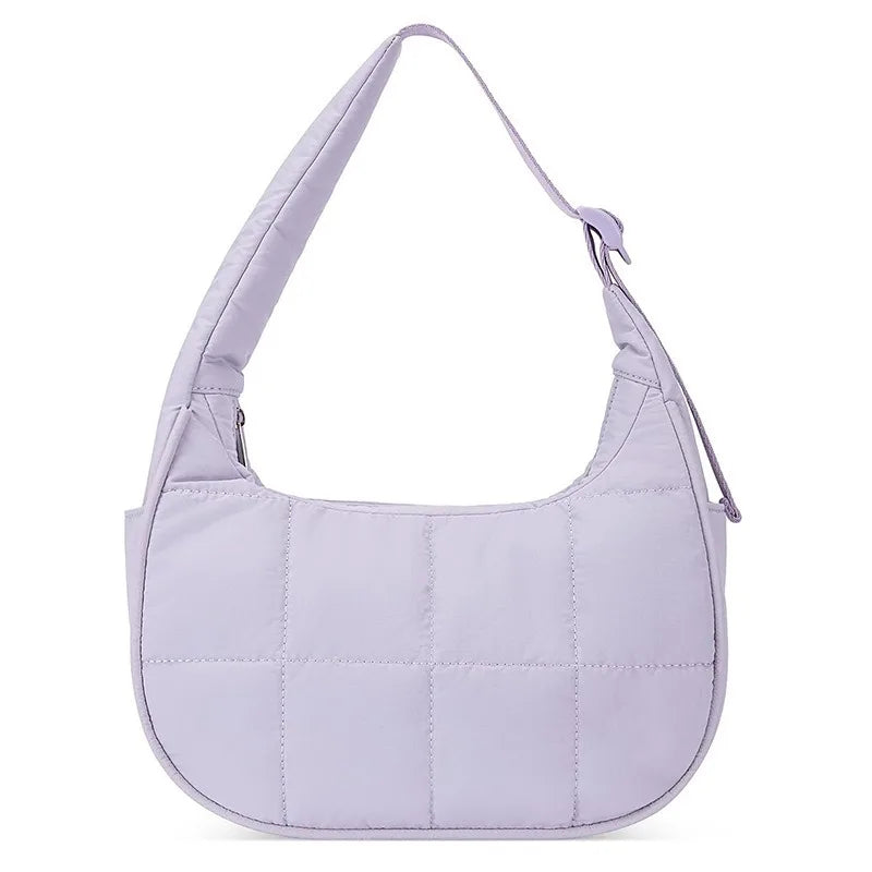 Quilted Nylon Tote Handbag