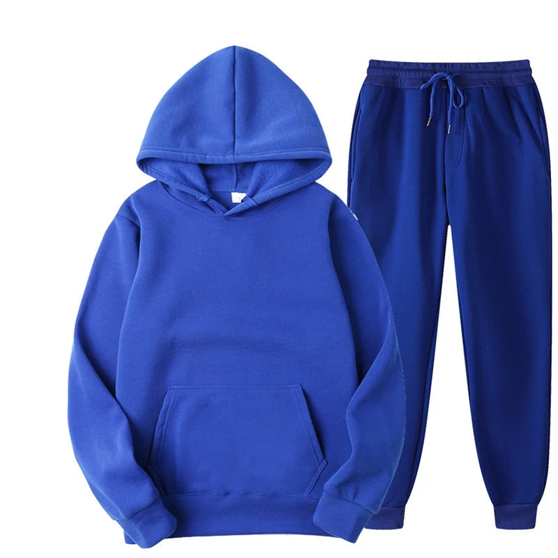 Hooded Pullover Tracksuit Set