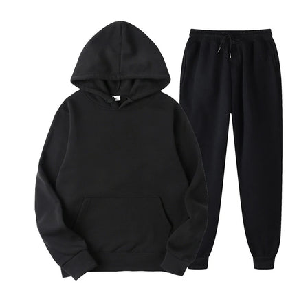 Hooded Pullover Tracksuit Set