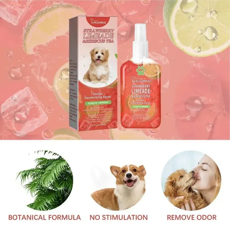 Pet Deodorization Spray - Strawberry Limeade Hibiscus Tea