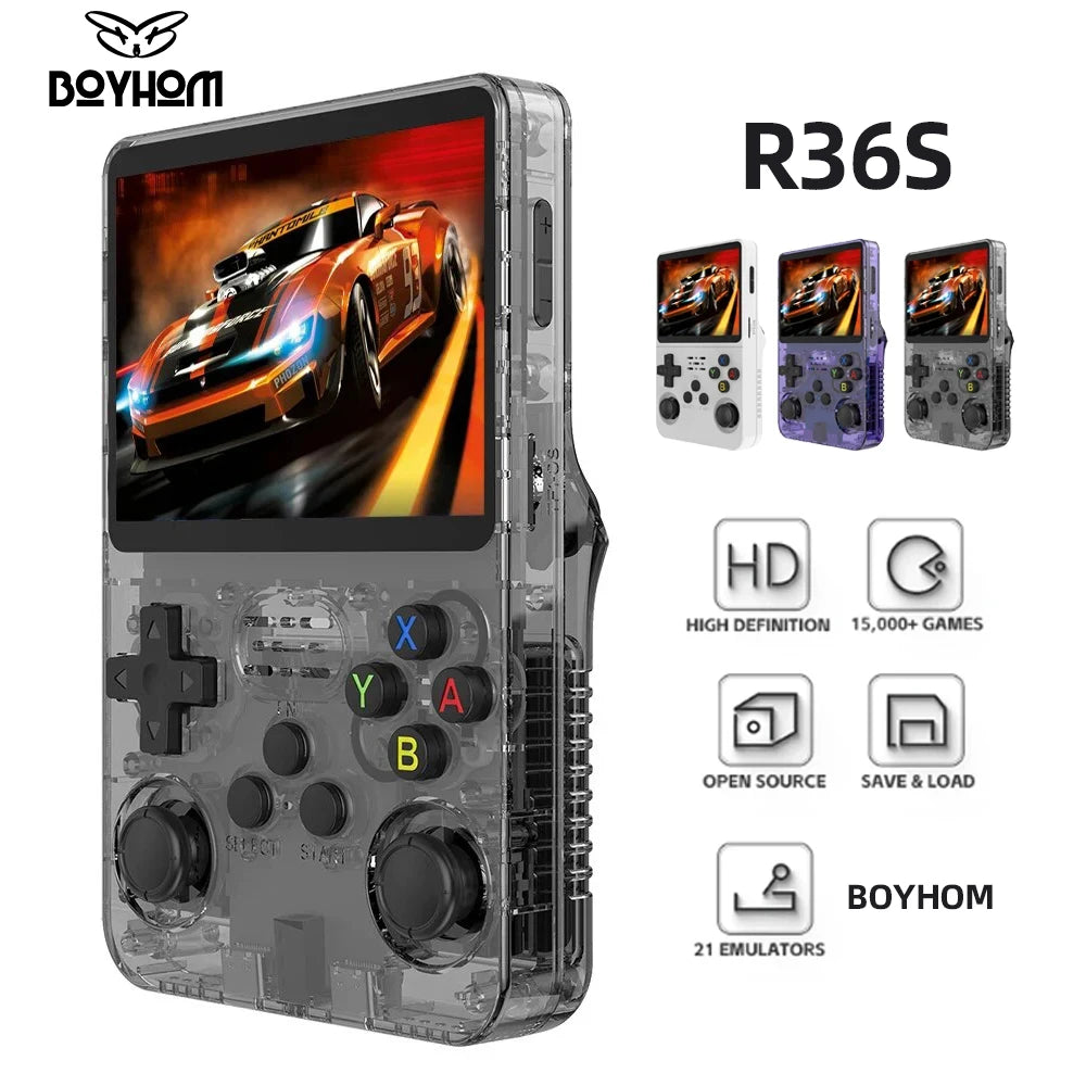 Portable Retro Game Console R36S - 64 or 128 GB Storage for 15,000+ Classic Games