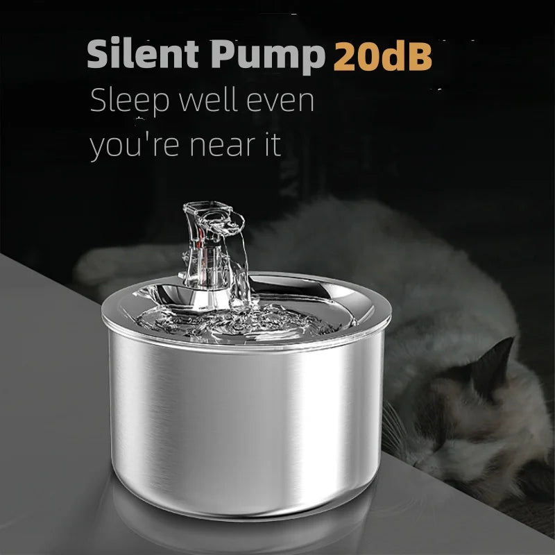 Stainless Steel Automatic Pet Water Fountain