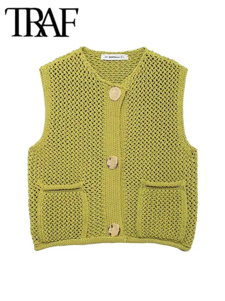 Chic Knitting Vest Sweater