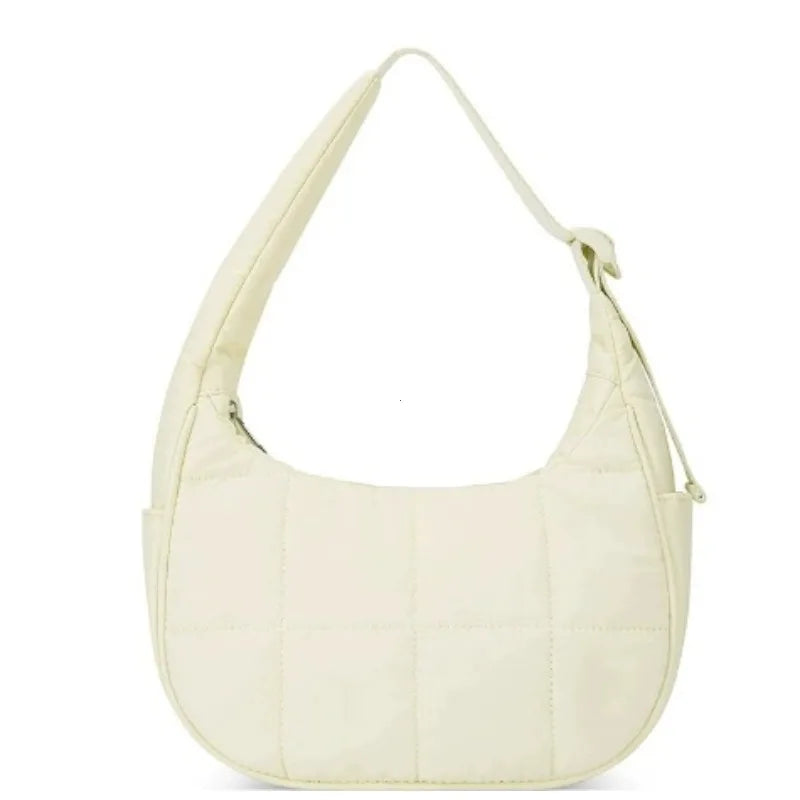 Quilted Nylon Tote Handbag