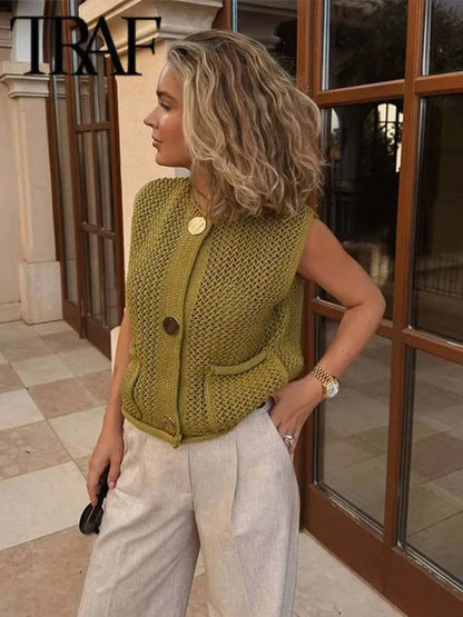 Chic Knitting Vest Sweater