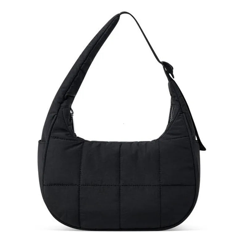 Quilted Nylon Tote Handbag