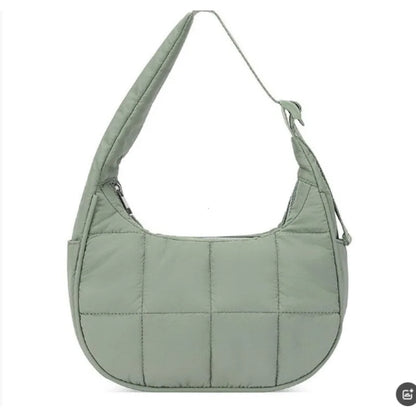 Quilted Nylon Tote Handbag