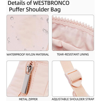 Quilted Nylon Tote Handbag