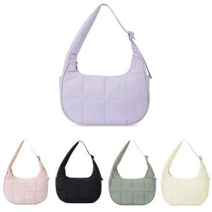 Quilted Nylon Tote Handbag